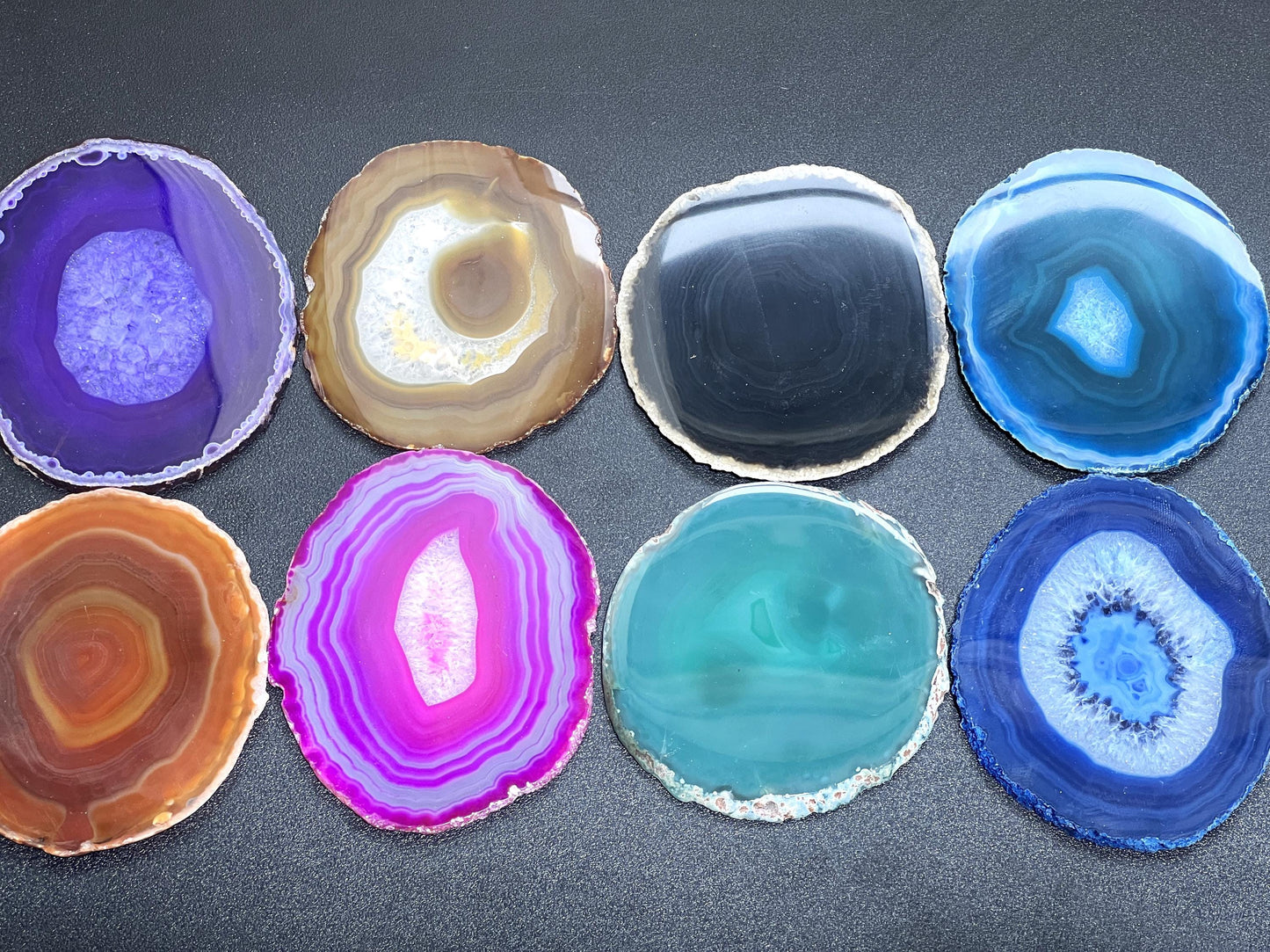 Round Circular Agate Slices (By The Piece)(3.5-3.8 Inches)(Size #2) Wholesale