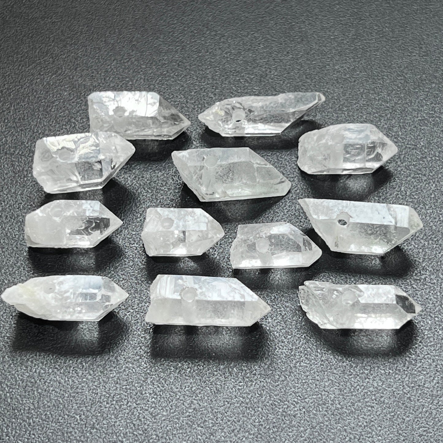 Drilled Clear Quartz Crystal Points (2mm Hole) Wholesale Pendant Beads