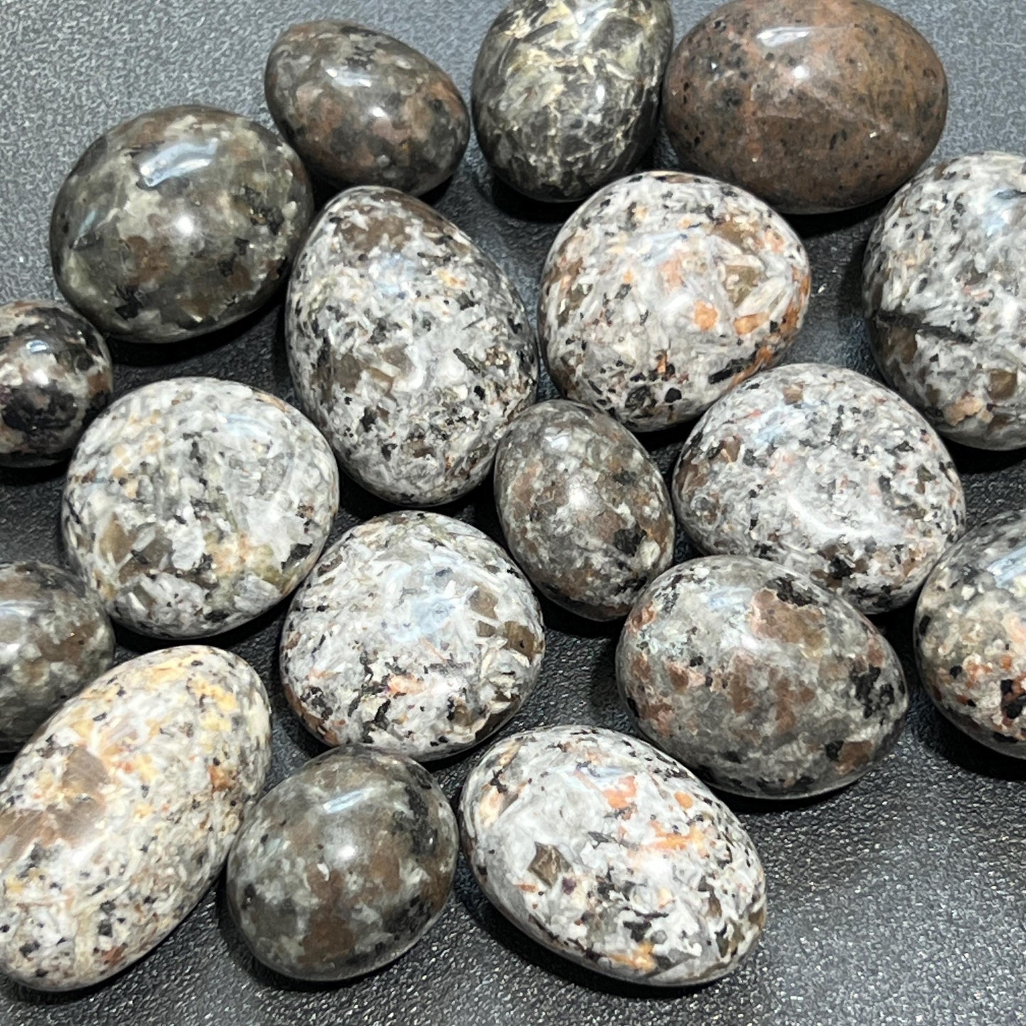 Syenite Tumbled Stones (UV Reactive)(By The Piece or Pound) Wholesale
