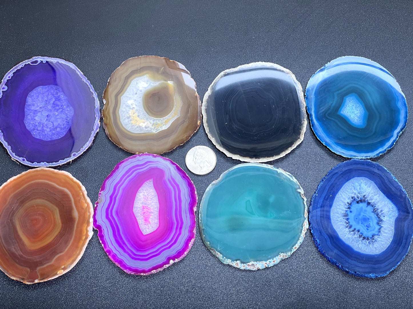 Round Circular Agate Slices (By The Piece)(3.5-3.8 Inches)(Size #2) Wholesale